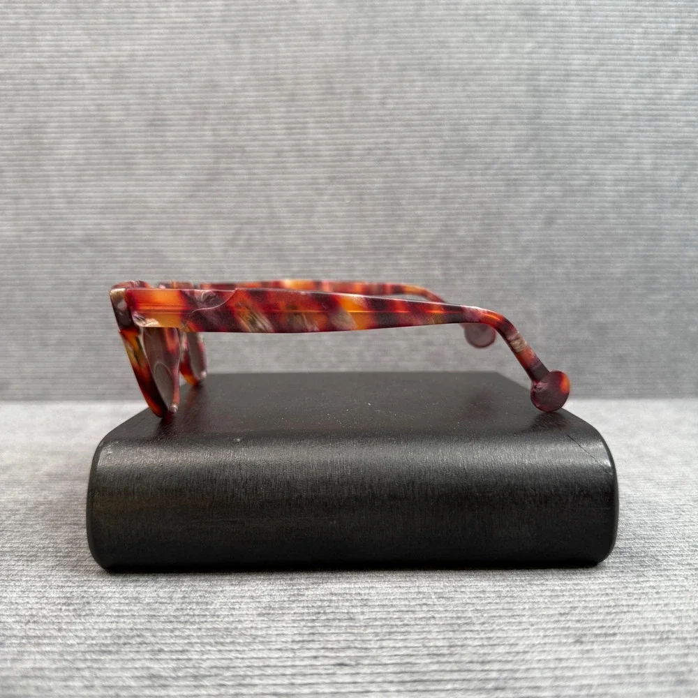 l.a.Eyeworks Jake 385M Y2K Sunglasses Tortoise Red Orange Purple Handcrafted VTG